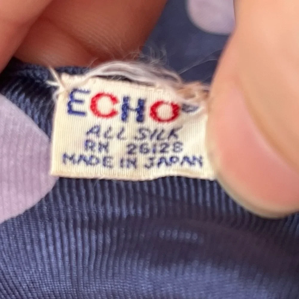 Vintage blue polka